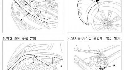 K5 앞범퍼 분리 방법