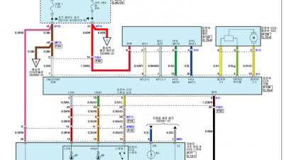 YF 운전석 조수석 열선시트 회로도
